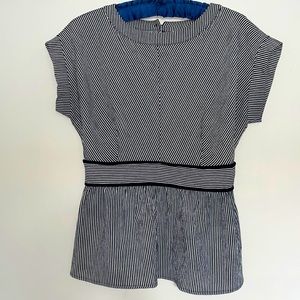 Peplum Pin Striped top